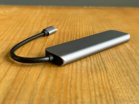 USB hub 6v1 do USB-C, HDMI USB 3.0 Micro SD, Win i Mac, NOVÝ - 3
