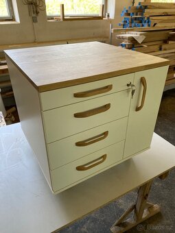 Kancelářský stůl + kontejner - BÍLÁ - 3