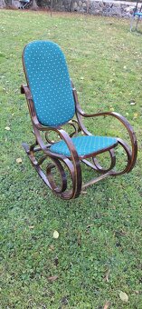 Houpací křeslo krásné zelené nepoškozené. - 3