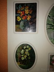 Staré miniaturní obrázky květin - 3