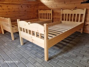 Dřevěná rustikální postel 90/200cm - 3