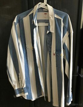 Džínová, pruhovaná košile LEVIS - 3