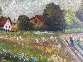 Obraz A.Fehér starožitný, olej na desce 35x45 - 3