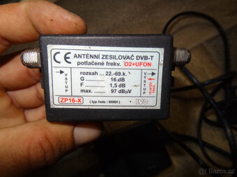 TV DVB-T2 16dB zesilovac ZP16 filtr O2 UFON LTE 4G LPF-782A - 3