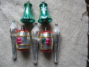 RETRO vánoční ozdoby-sklo -viz foto - 3