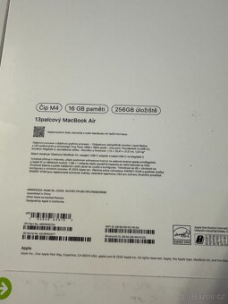 Macbook Air M4 13" | Nerozbalený | Plná záruka | 256/16 GB - 3