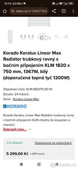 Radiátor trubkový rovný do koupelny - 3