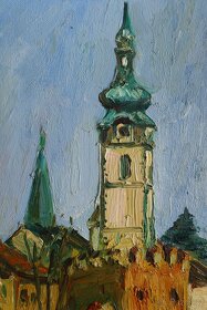 Leopold Musil - Město Písek - silně pastózní olej - 3
