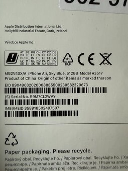 Iphone Air, Sky Blue, 512 Gb - 3