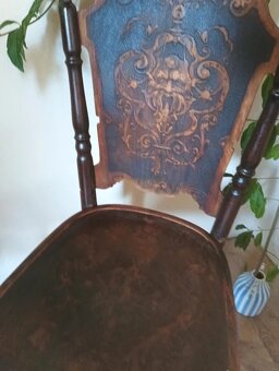 Starožitná židle THONET motiv čert - 3
