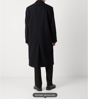 Zánovní pánský dlouhý kabát v černé barvě vel. 66 - 3