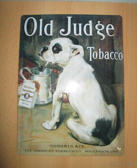 Stará plechová cedule - buldoček - 3