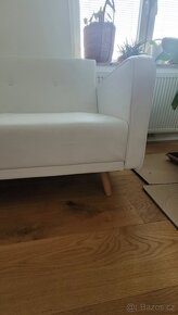 Bílá rozkládací sedacka Regor - 3
