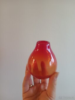 Vzácná vázička Blenko glass - 3