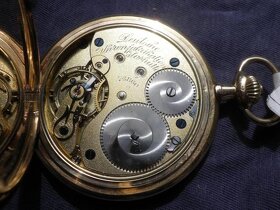 CELO zlaté 14K kapesní hodinky LANGE a SOHNE GLASHUTTE - 3