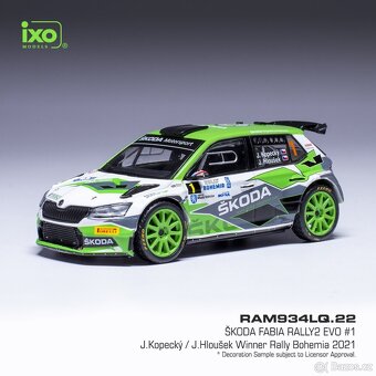 Modely Škoda Fabia Rally2 1:43 IXO - 3