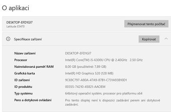 Dell Latitude E5470,i5-6300U,WIN 10,SSD 240GB,RAM 8GB,14 pal - 3