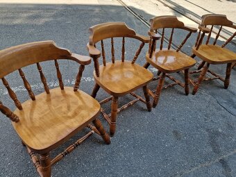 4x Selské Židle Komplet Dřevo 43x46 výška 45 cm - 3