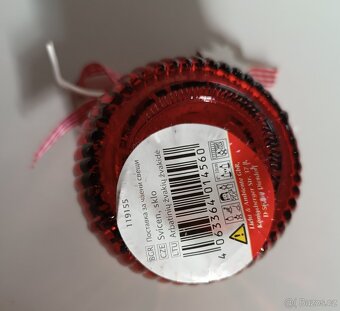 NOVÝ svícen vánoční Vánoce skleněný - 3