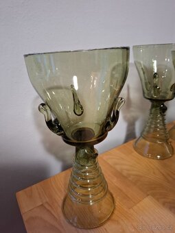 Lesní sklo - karafa a 6 sklenic - 3