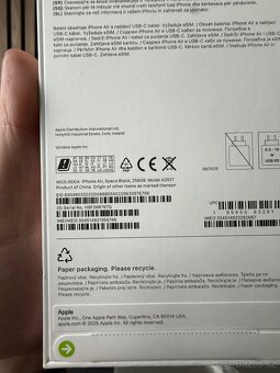 iPhone Air 256GB NOVÝ CZ - 3