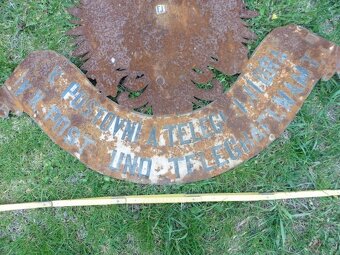 C.K.poštovní a telegrafický úřad-plechová cedule - 3