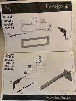 Prodám - 2x Skrytá konzole pro uchycení desky 30cm - černá - 3