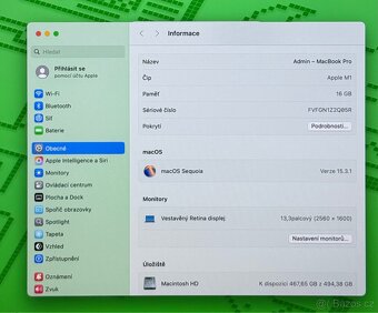MacBook Pro M1 2020/16GB RAM/512GB SSD/Záruka - 3