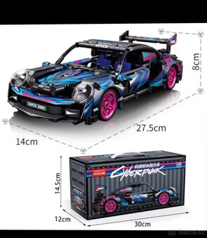 NOVÁ stavebnice porsche závodní auto 540 dílků,delka 27,5 cm - 3