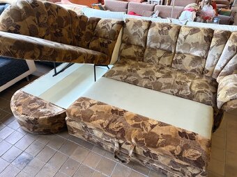 sedačka rohová rozkládací strakatá - 3