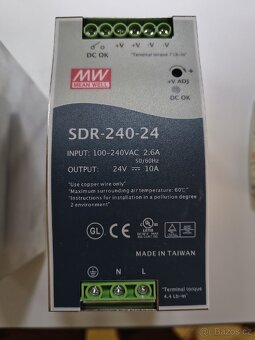 Prodám zdroje na DIN lištu Meanwell SDR-240-24 a MDR-20-5 - 3