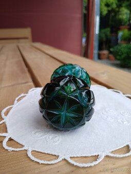 Malá vázička-malachitové sklo - 3