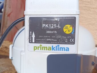 Prima Klima PK125-L, vysoce účinný trubkový ventilátor - 3