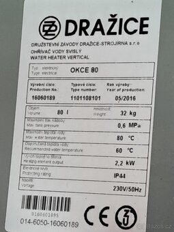 Elektrický bojler OKCE. 80 - 3