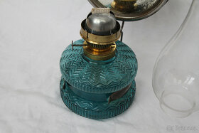 starožitná lampa petrolejka kubistický dekor kubismus - 3