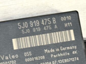 Jednotka zadních PDC - 5J0919475B 5J0919475A - 3