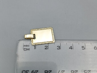 Zlatý přívěsek destička 2,15g, 14 kt, 585/1000 - 3