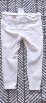 BÍLÉ ELASTICKÉ SKINNY RIFLE - JANINA - vel. 48 - 3