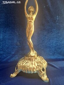 Francouzská secesní petrolejová lampa k olympiádě 1900 - 3