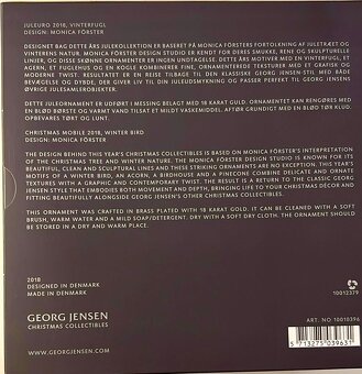 Georg Jensen Sběratelský předmět Zimní pták, edice 2018 - 3