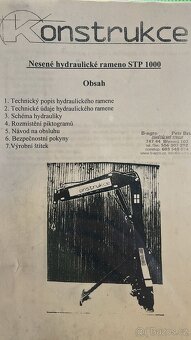 Nesené hydraulické rameno za traktor STP 1000 - 3