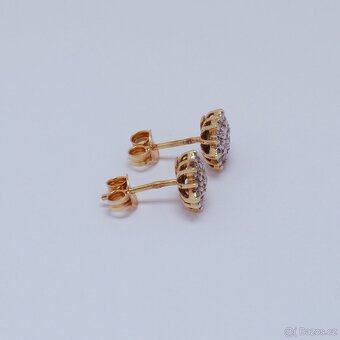 Zlaté náušnice s diamanty - 3