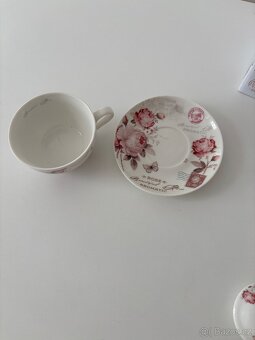 Čajový set pro jednoho motiv květy - 3