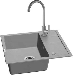 KUCHYŇSKÝ GRANITOVÝ DŘEZ LAVEO DOLI + BATERIE + SIFON - 3