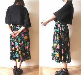 Vintage 90s květovaná sukně nikdy nenošená  - 3