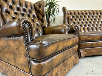 ♣Chesterfield 3+1+1 The Queen Anne ® Top "ušák" ♣ - 3