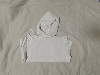 Mikina s kapucí - krémová (bílá) M - 3