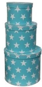 Kulaté krabice Kazeto - sada 3 ks - 3