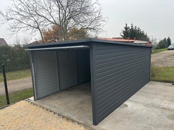 Plechová garáž 4x6m - 3