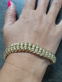 Luxusní zlatý řetěz s náramkem 14k - 3